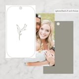 "Essential" - Wedding Favor Tags in Mist by Design Lotus - Back of Card Options