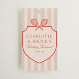 "Racquet" - Wedding Favor Tags in Verona Sunset by Megan Davis - Front