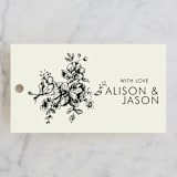 "Elegance Illustrated" - Wedding Favor Tags in Beige by Phrosné Barwood - Front