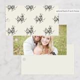 "Elegance Illustrated" - Wedding Favor Tags in Beige by Phrosné Barwood - Back of Card Options