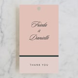 "Modern Squares" - Wedding Favor Tags in Flamingo by FRANI - Front