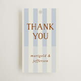 "Stripes" - Wedding Favor Tags in Wave by Kelly Watkins - Front