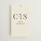 "Floral Emblem" - Wedding Favor Tags in Cream by Baumbirdy - Front