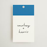 "Swirl Frame" - Wedding Favor Tags in Cobalt by mo kelley - Front