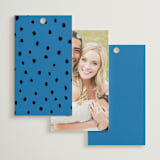 "Swirl Frame" - Wedding Favor Tags in Cobalt by mo kelley - Back of Card Options