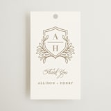 "Chic Monogram" - Wedding Favor Tags in Porcelain by Mansi Verma - Front