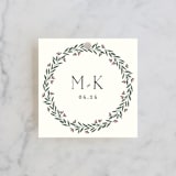 "Wreath of Laurels" - Wedding Favor Tags in Ivory by Chris Griffith - Front