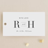 "Beloved" - Wedding Favor Tags in Graphite by Design Lotus - Front