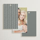 "Mountainview" - Wedding Favor Tags in Pewter by Sarah Brown - Back of Card Options