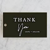 "Courthouse" - Wedding Favor Tags in Midnight by Susan Brown - Front