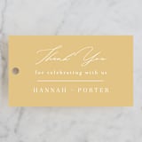 "Mystique" - Wedding Favor Tags in Linen by Ashley Rosenbaum - Front