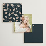 "Deco Garden" - Wedding Favor Tags in Dusk by GeekInk Design - Back of Card Options