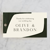 "Warner" - Wedding Favor Tags in Emerald by Carrie ONeal - Front