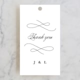 "Beyond Words" - Wedding Favor Tags in Snow by Kimberly FitzSimons - Front