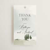 "Estate" - Wedding Favor Tags in Sky by Rebecca Durflinger - Front
