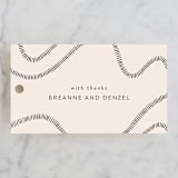 "Wavy" - Wedding Favor Tags in Jet by Jen Owens - Front