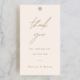 "Everlasting Love" - Wedding Favor Tags in Linen by Brandy Folse - Front