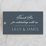"Regal" - Wedding Favor Tags in Marine by Lauren Chism - Front