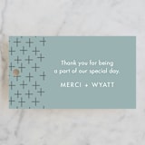 "Postale" - Wedding Favor Tags in Ebony by Ann Gardner - Front