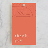 "Lines" - Wedding Favor Tags in Melon by JeAnna Casper - Front