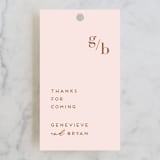 "Mod Initials" - Wedding Favor Tags in Rust by Genna Blackburn - Front
