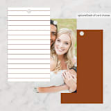 "Mod Initials" - Wedding Favor Tags in Rust by Genna Blackburn - Back of Card Options