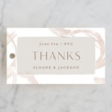 "Modern Rings" - Wedding Favor Tags in Blush by Hooray Creative - Front