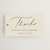 "Scripted Names" - Wedding Favor Tags in Ecru by Hooray Creative - Front
