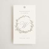 "Romantic Wreath" - Wedding Favor Tags in Chantilly by Wildfield Paper Co - Front
