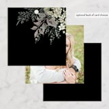 "A Wedding in the Garden" - Wedding Favor Tags in Charcoal by Chris Griffith - Back of Card Options