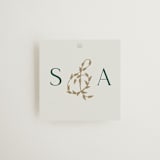 "Mountaintop" - Wedding Favor Tags in Evergreen by Paper Sun Studio - Front