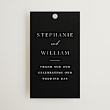 "Elegant Station" - Wedding Favor Tags in Noir by Stacey Meacham - Front