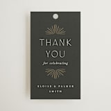 "Fringe" - Wedding Favor Tags in Midnight by Leah Bisch - Front