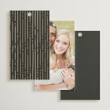 "Fringe" - Wedding Favor Tags in Midnight by Leah Bisch - Back of Card Options
