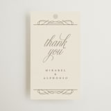 "Simple Art Nouveau" - Wedding Favor Tags in Cream by Katie Zimpel - Front