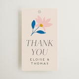 "Blossoms Abound" - Wedding Favor Tags in Cobalt by Genna Blackburn - Front