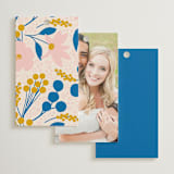"Blossoms Abound" - Wedding Favor Tags in Cobalt by Genna Blackburn - Back of Card Options