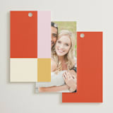 "Quilted Grid" - Wedding Favor Tags in Petal by Morgan Kendall - Back of Card Options