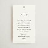 "Rhythmic" - Wedding Favor Tags in Simply White by Jennifer Postorino - Front