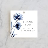 "A Wedding Watercolor" - Wedding Favor Tags in Cornflower by Chris Griffith - Front