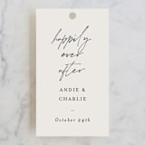 "Happily Ever After" - Wedding Favor Tags in Buff by Sara Hicks Malone - Front