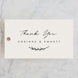 "Connect" - Wedding Favor Tags in Almond by Brianne Larsen - Front