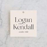 "Ivy" - Wedding Favor Tags in Ecru by Carly Reed Walker - Front