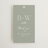 "Soft Arch" - Wedding Favor Tags in Sage by Erica Krystek - Front