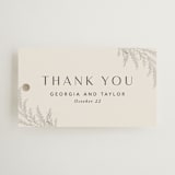 "Etched Frame" - Wedding Favor Tags in Eggshell by Robert and Stella - Front