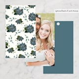 "Echeveria" - Wedding Favor Tags in Prussian Blue by Susan Moyal - Back of Card Options