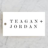 "Urban" - Wedding Favor Tags in Onyx by Lori Wemple - Front