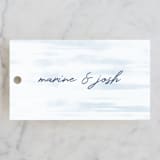 "Marine" - Wedding Favor Tags in Wave by kelli hall - Front