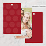 "Double Happiness Seal" - Wedding Favor Tags in Carmine by Lori James - Back of Card Options