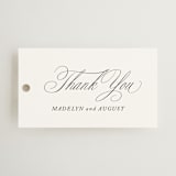 "When I Fall In Love" - Wedding Favor Tags in Snow Bright by Design Lotus - Front